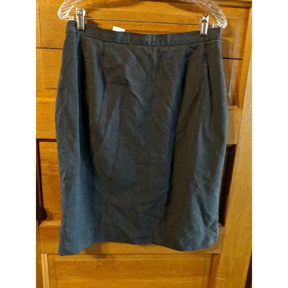Austin Reed Gray Wool Straight Skirt Size 16 Lined Womens - Picture 1 of 7